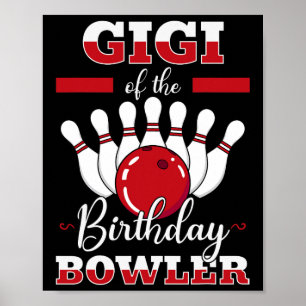 Gigi der Bowler-Tag-Bowling-Party-Cel Poster