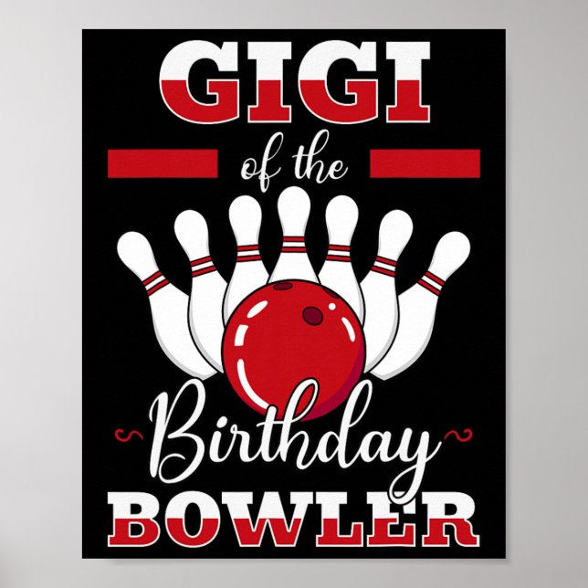 Gigi der Bowler-Tag-Bowling-Party-Cel Poster (Vorne)