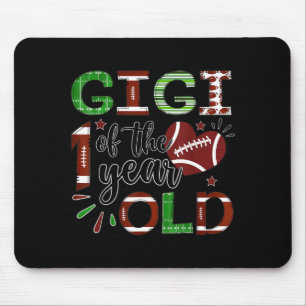 Gigi des 1-jährigen Fußball-Jungen zum 1. Geburtst Mousepad