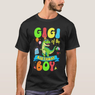 Gigi des Geburtstagsjungen TRex Dinosaurier Geburt T-Shirt