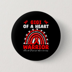 Gigi eines Herzens Krieger Herzerkrankung Boho Reg Button