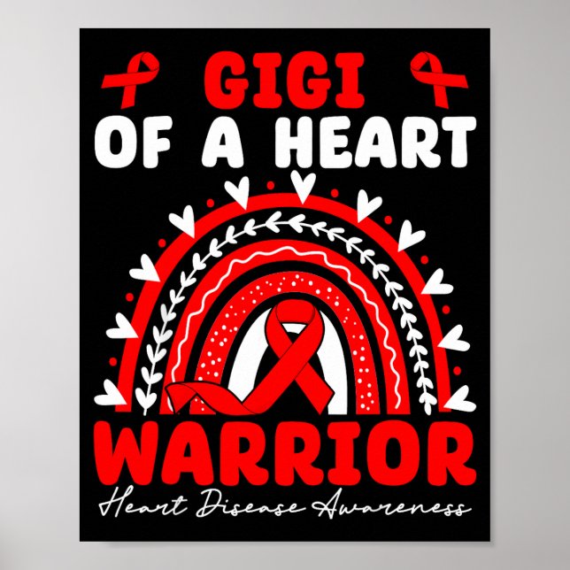 Gigi eines Herzens Krieger Herzerkrankung Boho Reg Poster (Vorne)