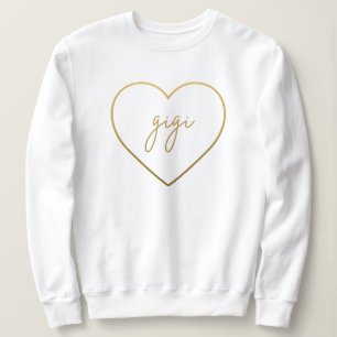 Gigi Elegante Golden Gradient Herzstück Sweatshirt