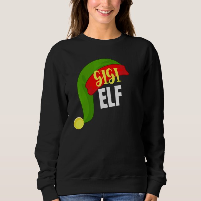 Gigi Elf Matching Family Group Weihnachts-Party Pa Sweatshirt (Vorderseite)