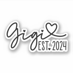 Gigi Est 2024 Neue Großmutter Oma Aufkleber
