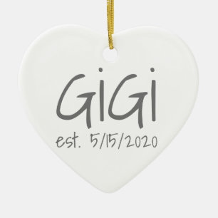 Gigi Established Date Keramik Ornament