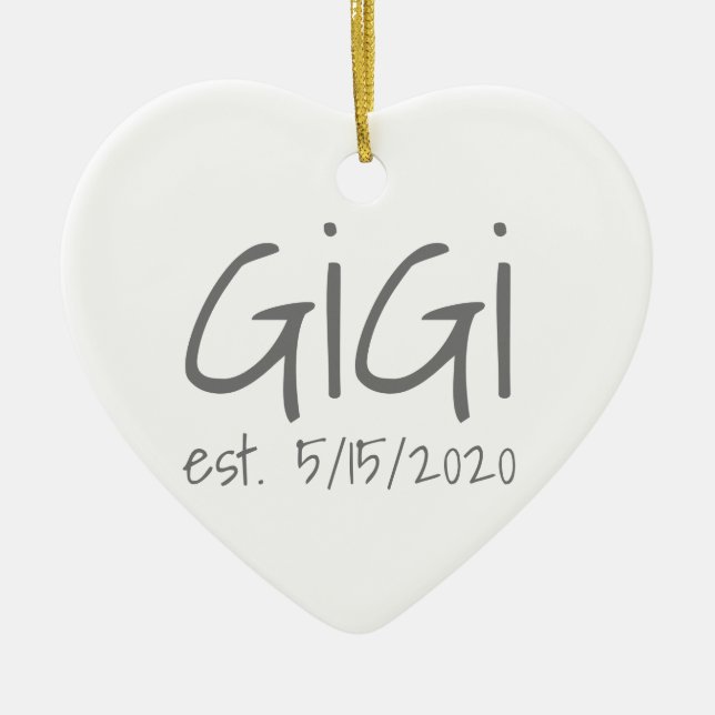 Gigi Established Date Keramik Ornament (Vorne)
