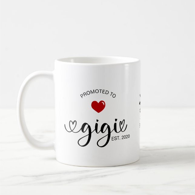 Gigi etabliert zur Oma Geschenk Kaffeetasse (Links)