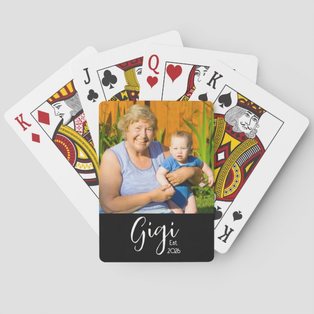 Gigi Etablierte Fotogeschenk Spielkarten (Rückseite)