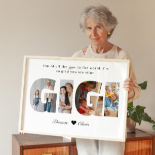 Gigi-Fotocollage - Erinnerung für Oma von den Enke Poster