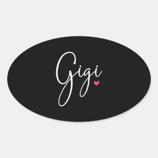 Gigi Geschenk Frauen Großmutter Weihnachtsgeschenk Ovaler Aufkleber