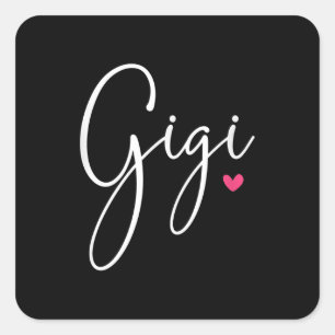 Gigi Geschenk Frauen Großmutter Weihnachtsgeschenk Quadratischer Aufkleber