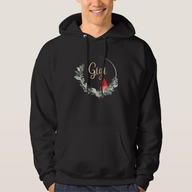 Gigi Great Grandma Cardinal Pregnancy Announcement Hoodie (Vorderseite)
