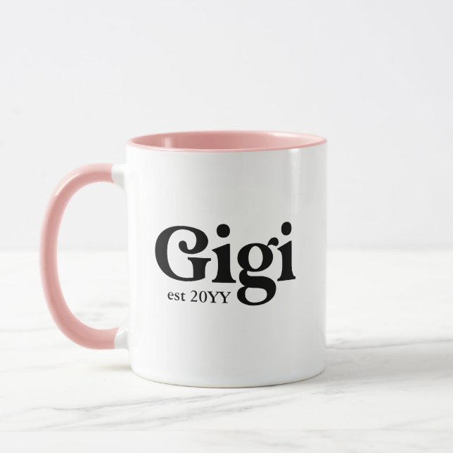 Gigi gründete Retro Custom Oma Tasse (Links)