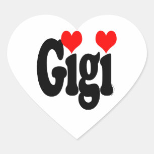 Gigi-Herzsticker Herz-Aufkleber