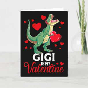 Gigi ist mein Valentinstag T Rex Saurus Frohen Val Karte