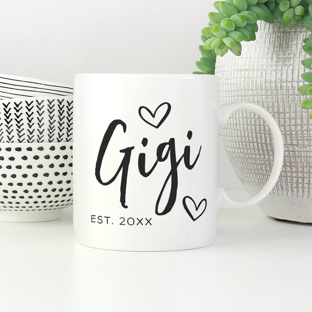 Gigi Jahr gegründete Oma Kaffeetasse (Von Creator hochgeladen)