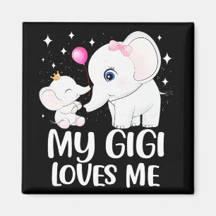 Gigi Lieben ich Niedlich ElefantenT-Shirt für Kind Magnet