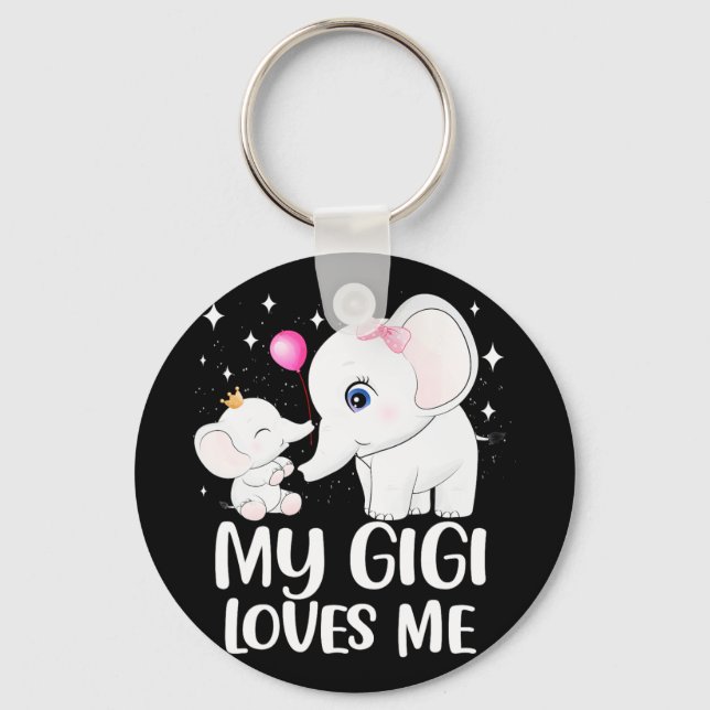 Gigi Lieben ich Niedlich ElefantenT-Shirt für Kind Schlüsselanhänger (Vorderseite)