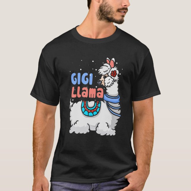 Gigi Llama Matching Family Christmas Pajamas Gifts T-Shirt (Vorderseite)