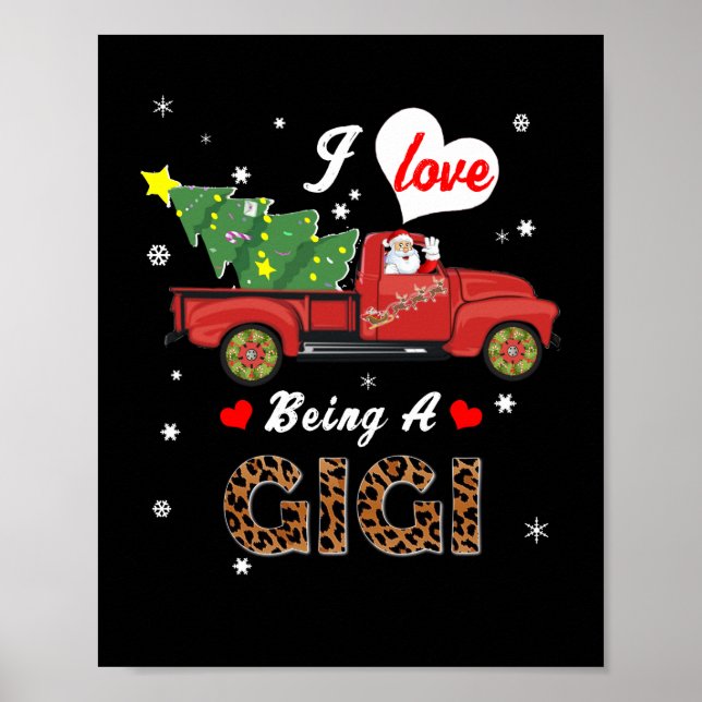 Gigi Lover | I Liebe als Gigi Weihnachtsbaum Poster (Vorne)