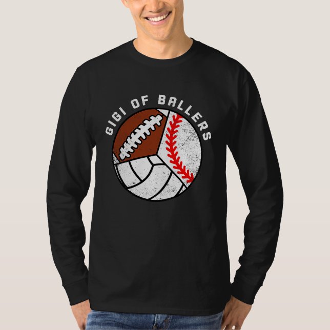 Gigi Of Ballers Baseball Volleyball Football Gigi T-Shirt (Vorderseite)