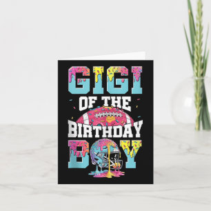 Gigi of the Birthday Boy Game Day Football Tropfen Karte