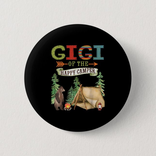 Gigi Of The Happy Camper First Birthday Camng  Button (Vorderseite)