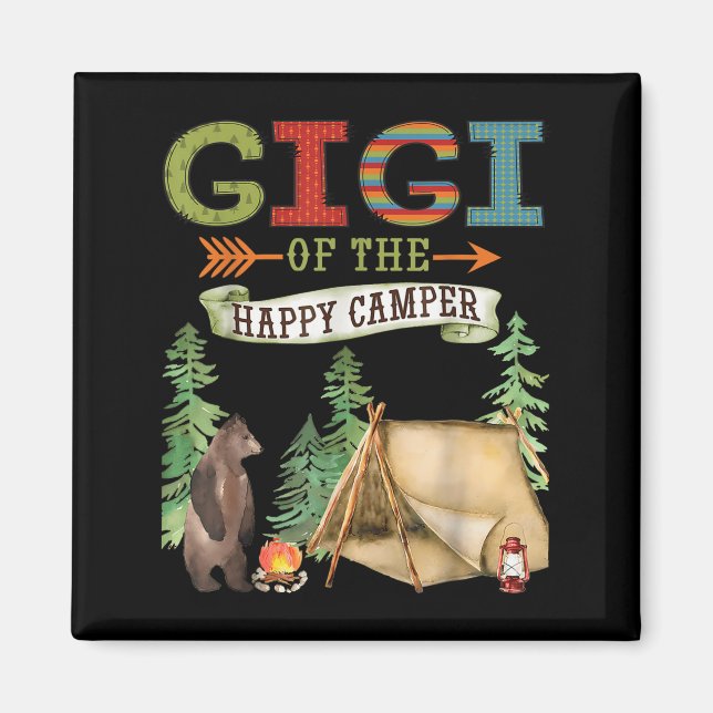 Gigi Of The Happy Camper First Birthday Camng  Magnet (Vorne)