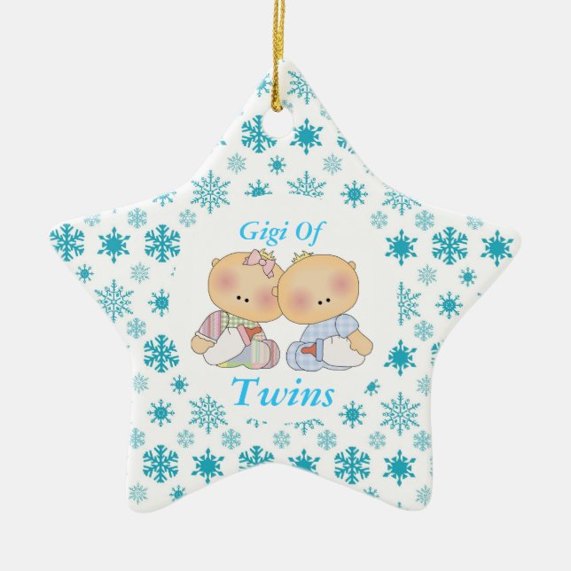 Gigi Oma von Twins Star-Ornament Keramikornament (Vorne)