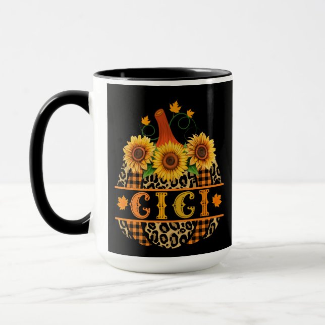 GiGi Pumpkin Leopard Print Sunflower Buffalo Karie Tasse (Links)