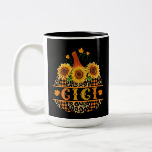 GiGi Pumpkin Leopard Print Sunflower Buffalo Karie Zweifarbige Tasse