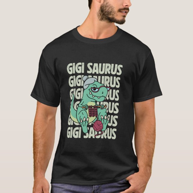 Gigi Saurus Oma Dinosaur Großmutter Mutter-  T-Shirt (Vorderseite)