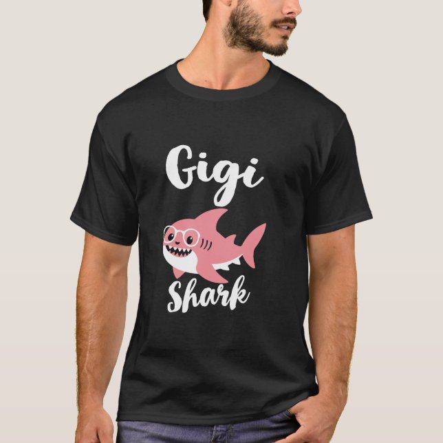 Gigi Shark Mother's Day Oma Funny T-Shirt (Vorderseite)