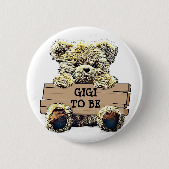 Gigi to Be Baby Showknopf Button (Vorderseite)
