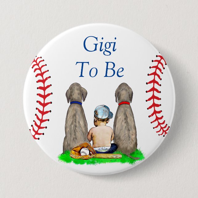 Gigi to Be | Baseball Kinderdusche Button (Vorderseite)