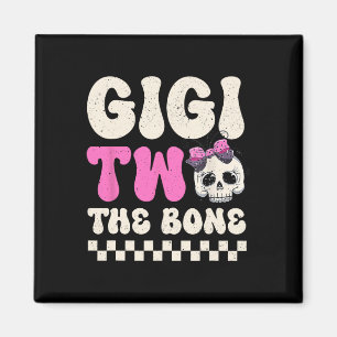 Gigi Two das KnochenHalloween 2. Geburtstagsmädche Magnet