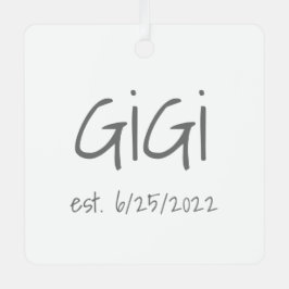 Gigi Verabreichungsdatum Ornament Aus Metall