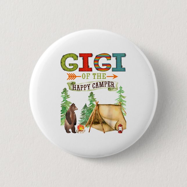 Gigi vom Happy Camper erster Geburtstag Camng  Button (Vorderseite)