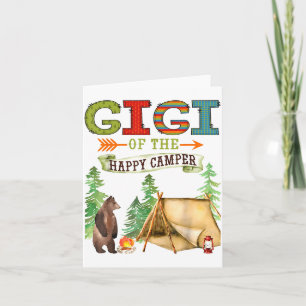 Gigi vom Happy Camper erster Geburtstag Camng Karte