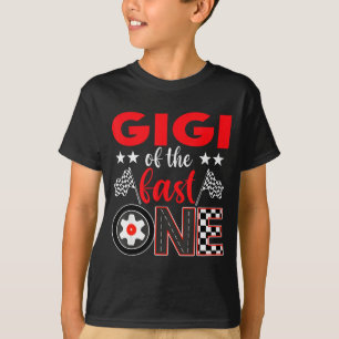 Gigi vom schnellen Einen Geburtstag 1st Rennwagen T-Shirt
