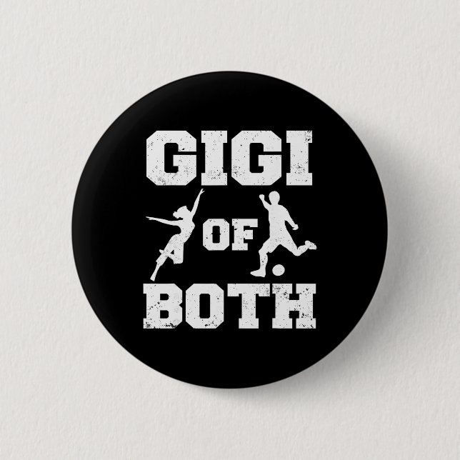 Gigi von Both Dance Soccer Lustiger Tänzer Sportle Button (Vorderseite)