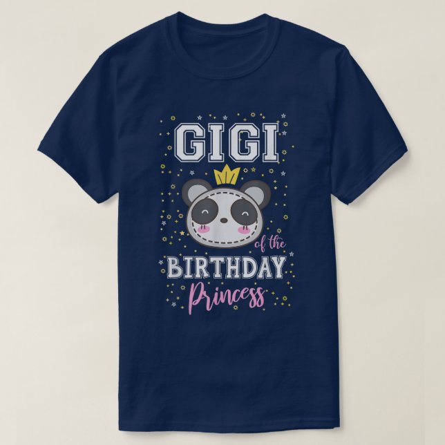 Gigi von der Geburt Prinzessin Niedlich Panda Bear T-Shirt (Design vorne)