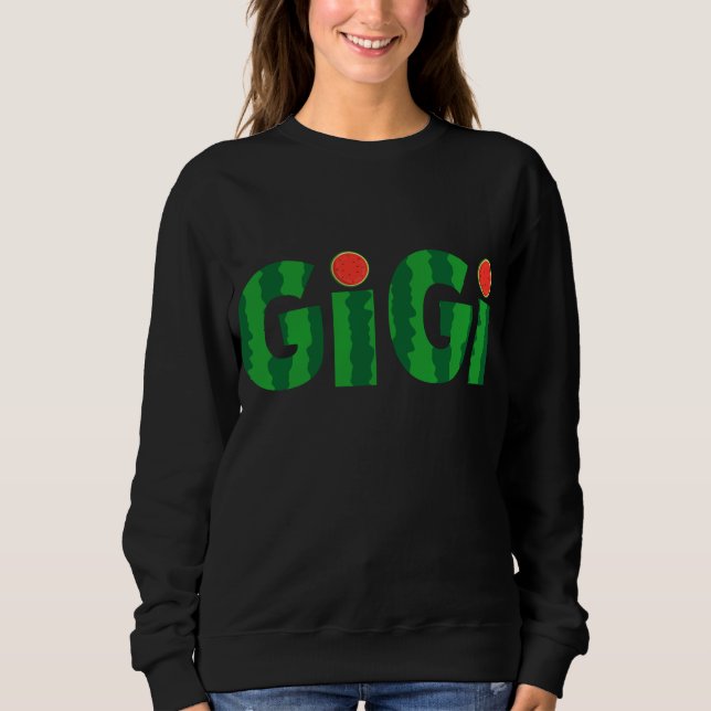 Gigi Watermelon Tropical Summer Fruchtmelon Sweatshirt (Vorderseite)