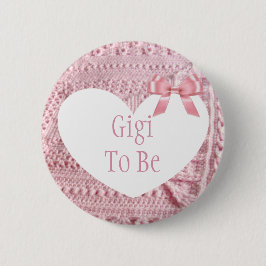 Gigi wird Pink Bow Baby Showknopf Button