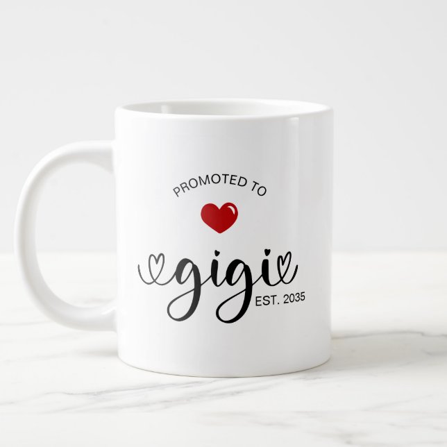 Gigi wurde zur Großmutter ernannt Geschenk Jumbo-Tasse (Links)