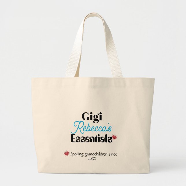 Gigi's Essential Double Sided Print | Benutzerdefi Jumbo Stoffbeutel (Vorne)