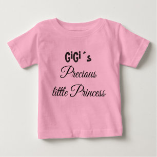 GIGI'S KLEINE PRINCESS, GRANDMA'S BABY MIRL PINK BABY T-SHIRT