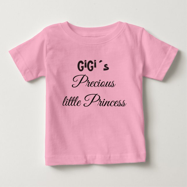 GIGI'S KLEINE PRINCESS, GRANDMA'S BABY MIRL PINK T-SHIRT (Vorderseite)