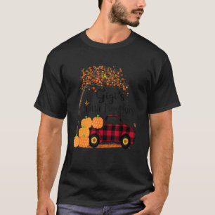 Gigi's Little Pumpkins Red Truck Herbst Kunst T-Shirt